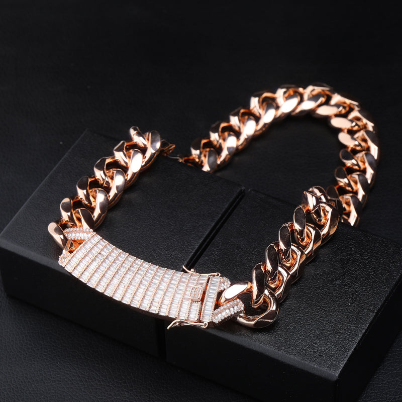 18mm Long Lock Clasp Cuban Necklace