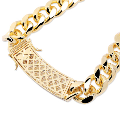 18mm Long Lock Clasp Cuban Necklace