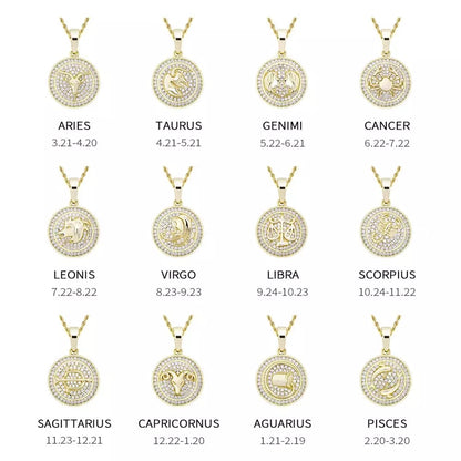 12 Zodiac Signs Necklace