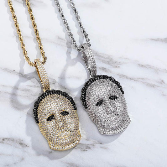 Man Face Necklace