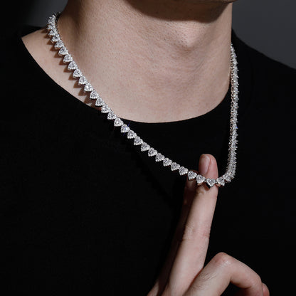 Heart Tennis Necklace