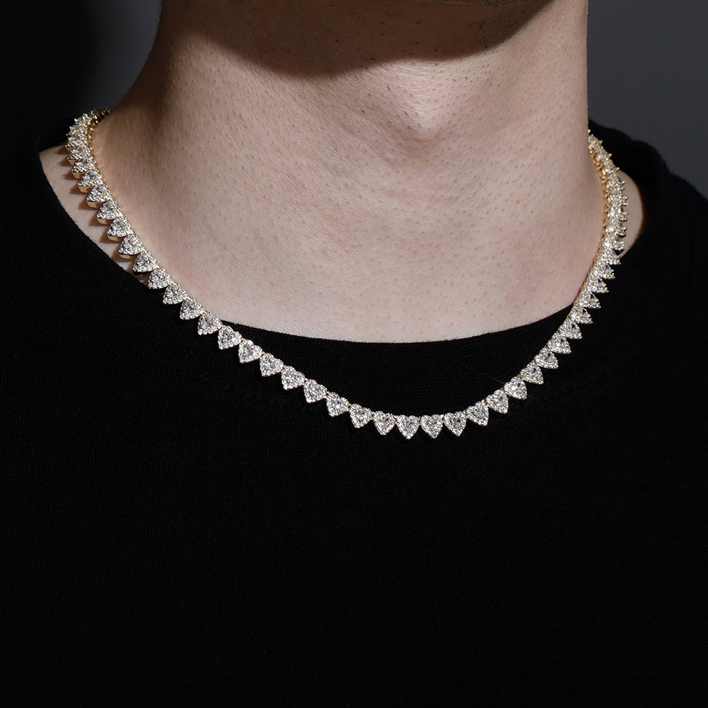 Heart Tennis Necklace