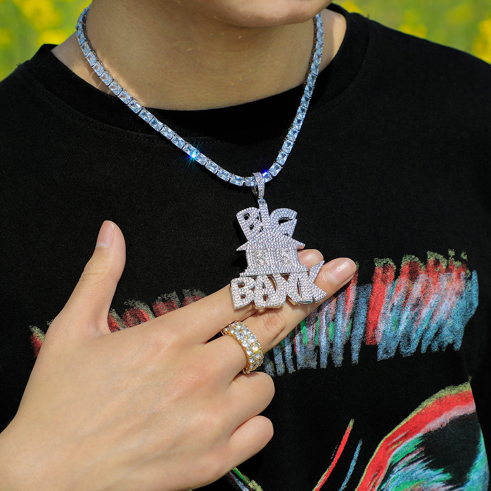 Men's Iced Big Bank 2024 Necklace