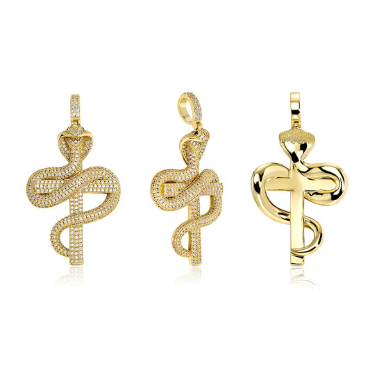Snake Cross Necklace