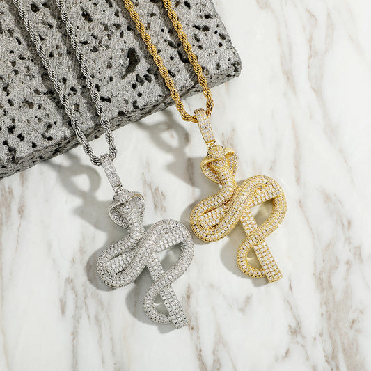 Snake Cross Necklace