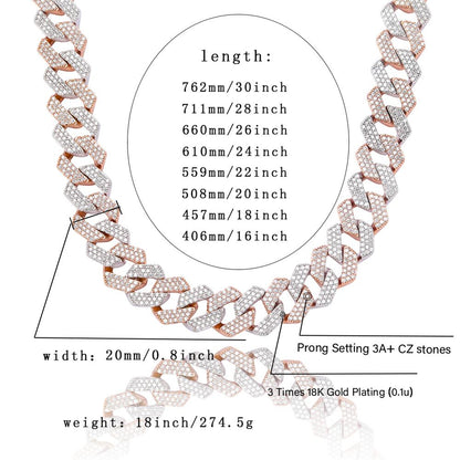 20mm Chains Plated Statement Collar