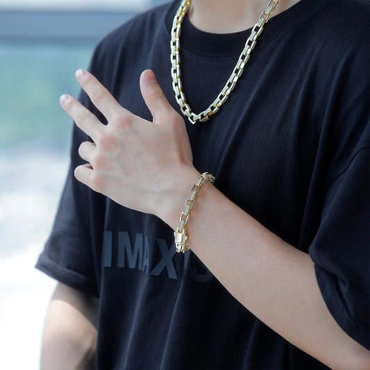 8mm Ice Box Link Chain Bracelet