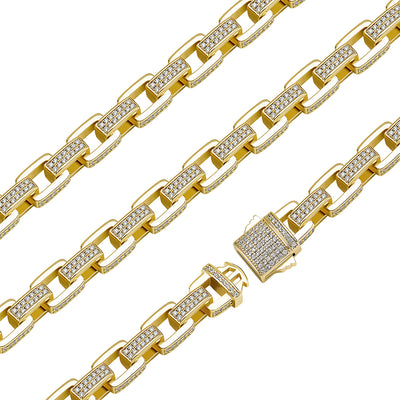 8mm Ice Box Link Chain Necklace