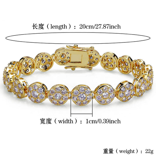 Round Micro Pave CZ Stone 10mm Bracelet
