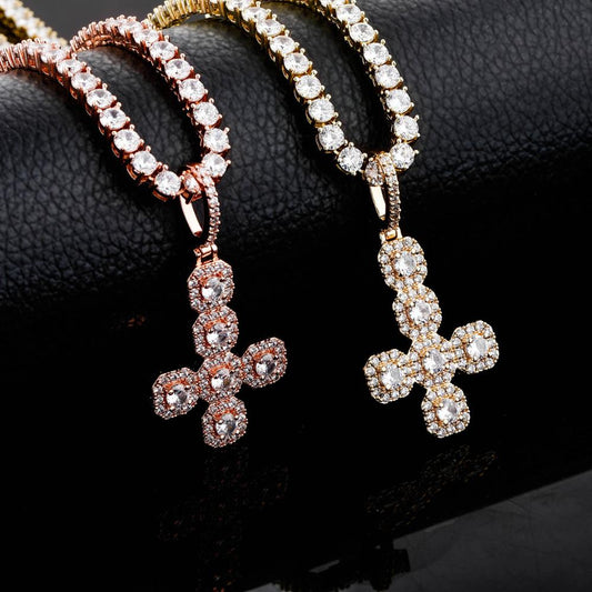 Handstand Cross Necklace
