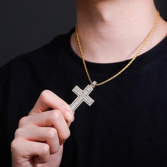Pave Cross Necklace
