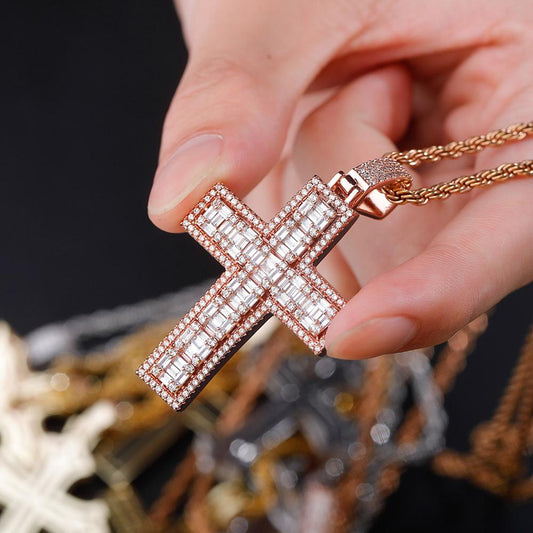 Pave Cross Necklace