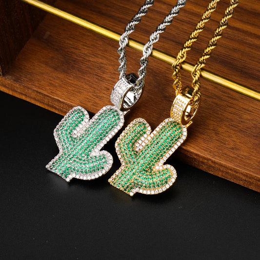 Green Cactus Necklace