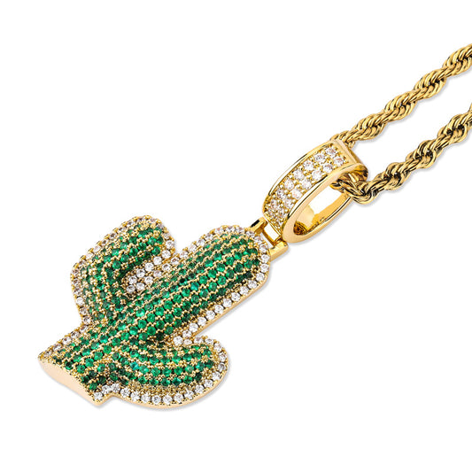 Green Cactus Necklace