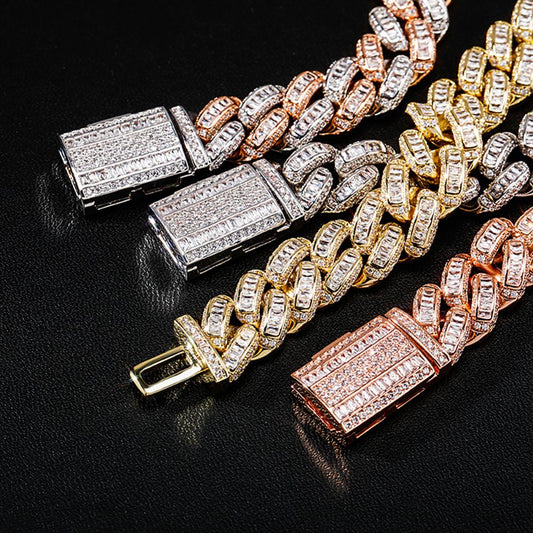 16mm Luxury Baguette Chain Bracelet