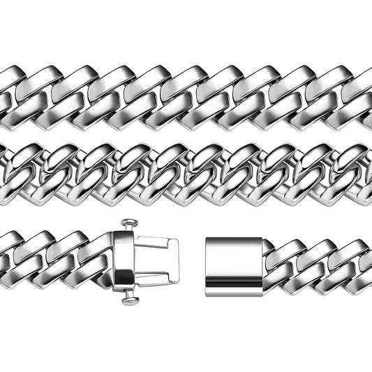 18MM Cuban Chain Miami Prong Link Bracelet