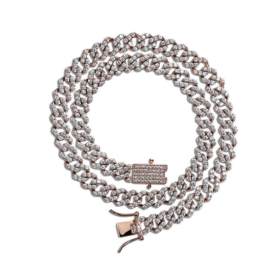 Miami 10mm Prong Setting Cuban Link Chain