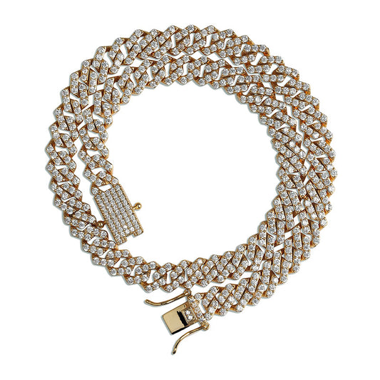 Miami 10mm Prong Setting Cuban Link Chain