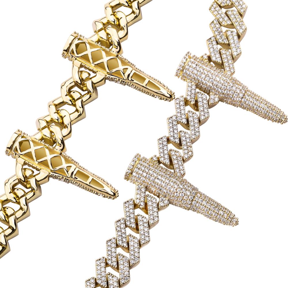 14 mm Rivet Bullet shaped Cuban Chain