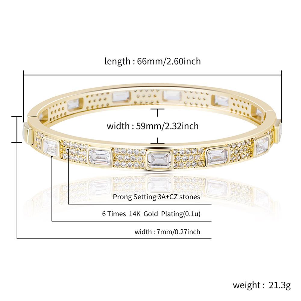 7mm Luxury Iced Out Cubic Zirconia Bracelet