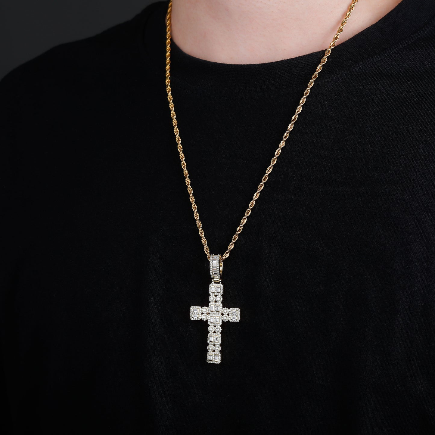 Micropavé Cross Necklace