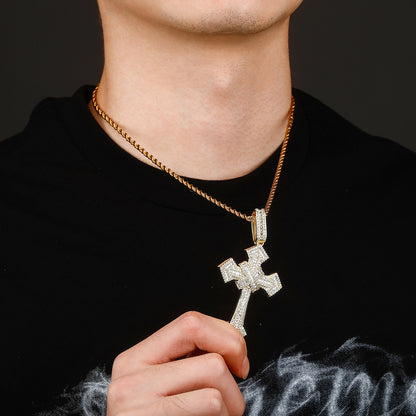 Baguette Cross Necklace