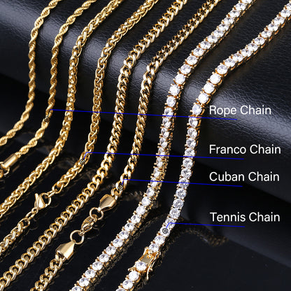 Baguette Cross Necklace