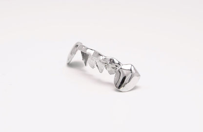 The Bridge - Sterling Silver 2 Teeth Cap, 6 Tooth Bridge