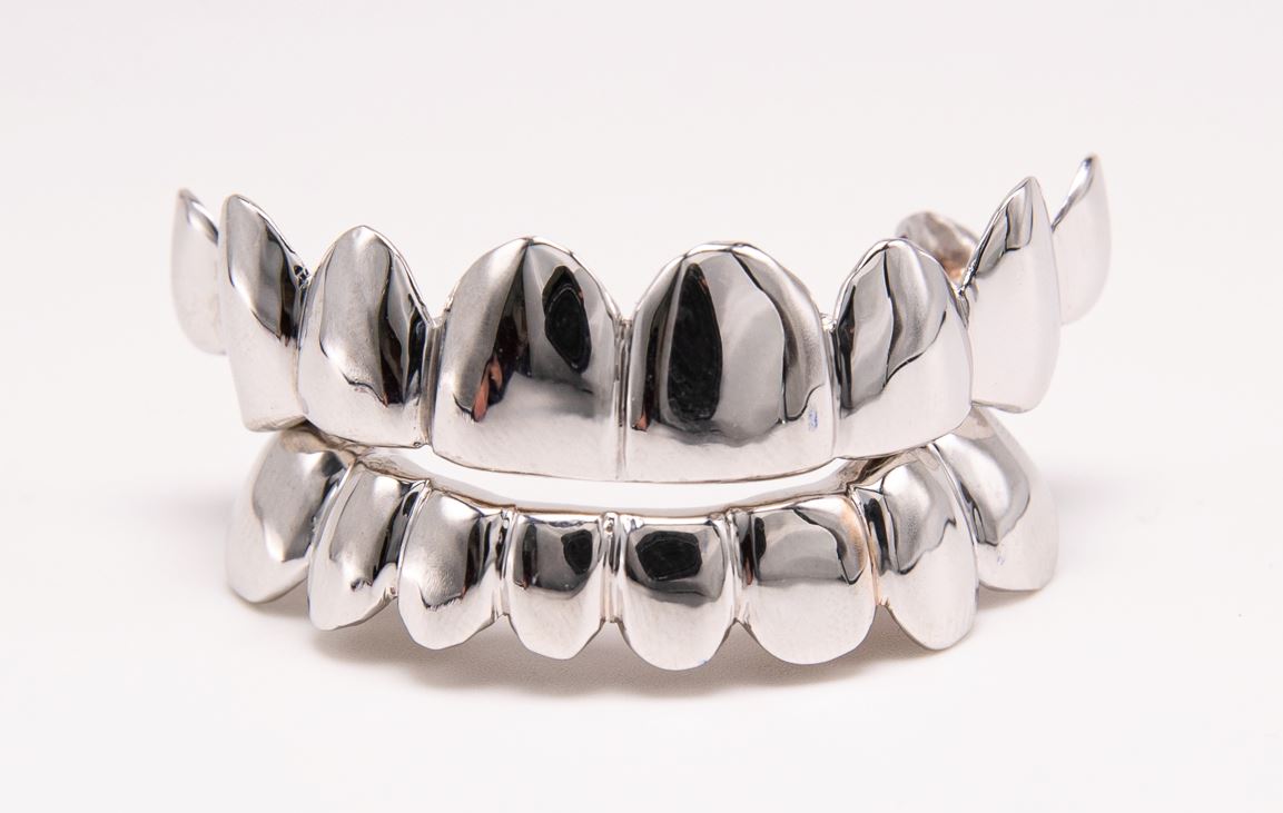 The Kodak - Sterling Silver 16 Teeth Top and Bottom