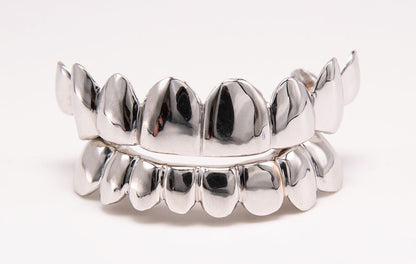The Kodak - Sterling Silver 16 Teeth Top and Bottom