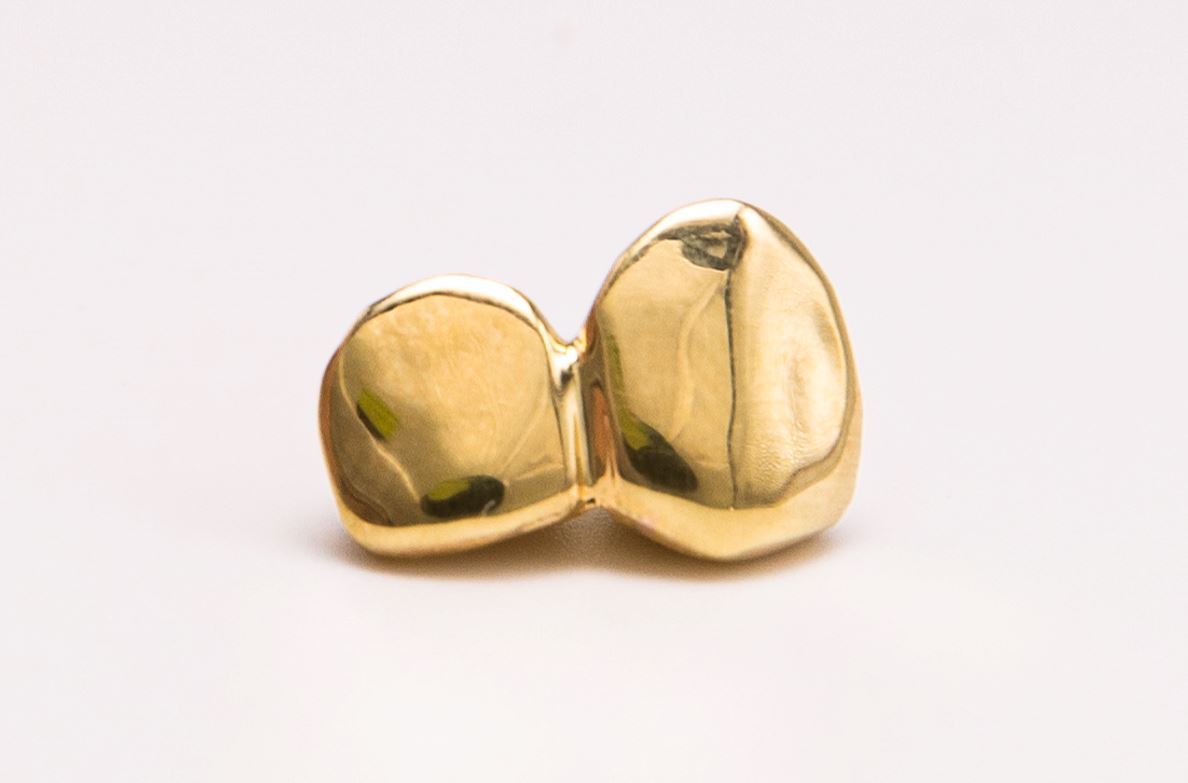 The Side Piece - Yellow Gold 2 Teeth