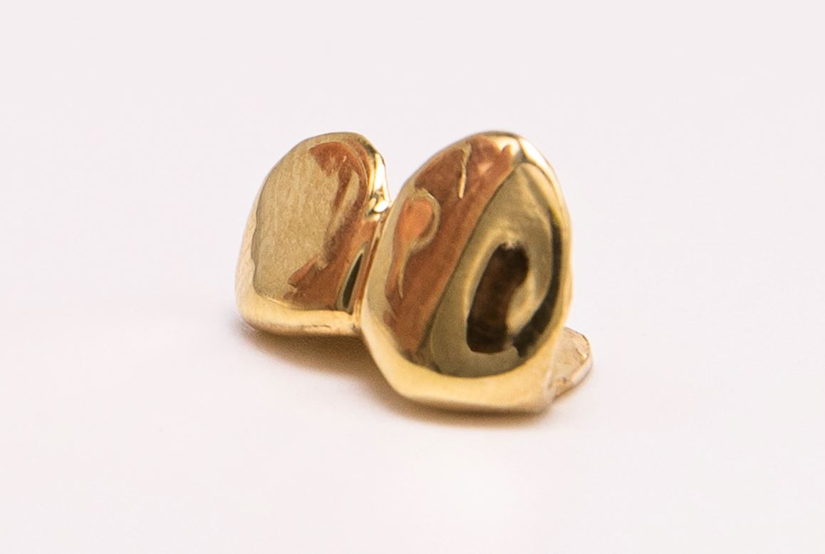 The Side Piece - Yellow Gold 2 Teeth