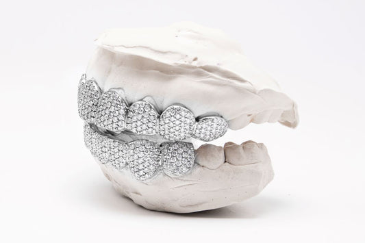 The Snow Cone - 16 Teeth Sterling Silver Fully Iced