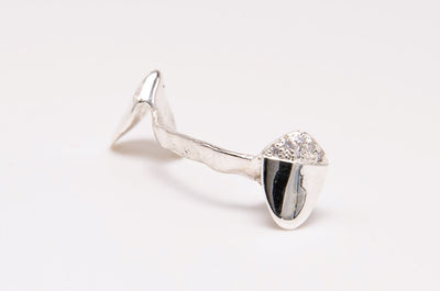 The Thirsty Vampire - Sterling Silver Diamond Tips 2 Teeth