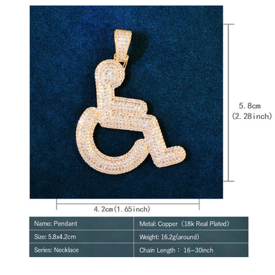 Wheelchair Handicap Necklace