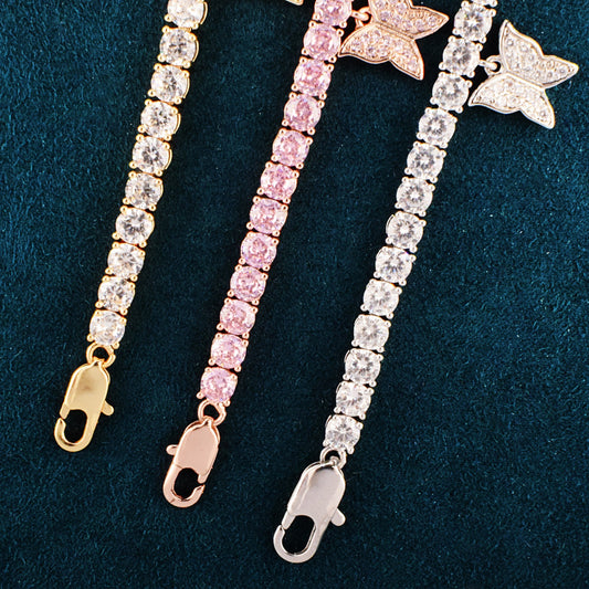 Butterfly 4mm Tennis Chain Necklace