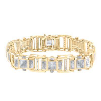 10K YELLOW GOLD ROUND DIAMOND FASHION BRACELET 2-3/4 CTTW