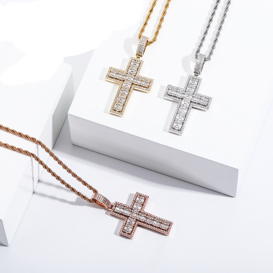 Pave Cross Necklace
