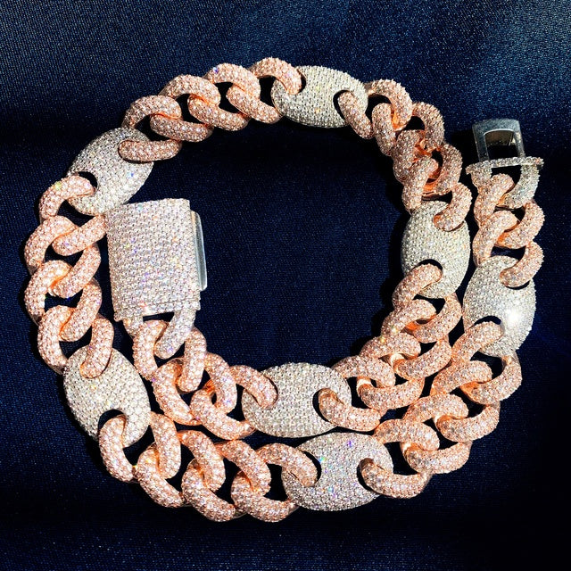 18MM Colorful Miami Cuban Chain Necklace