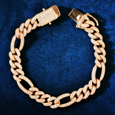 8mm Miami Zirconia Cuban Chain Bracelet