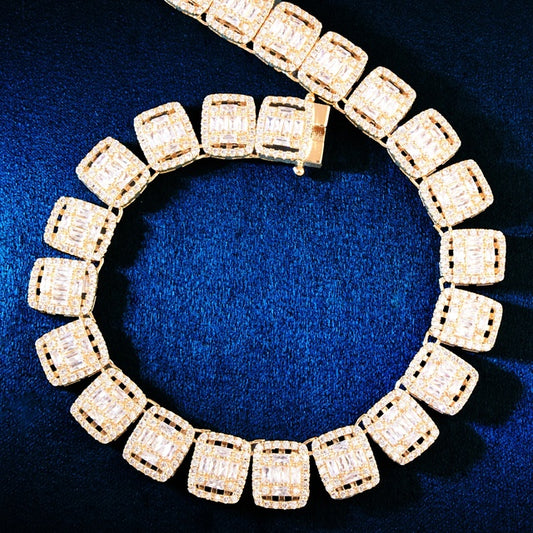 12mm Baguette Chain Bracelet