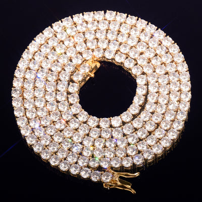 Tennis Chain 4-6mm One Row Zircon Necklace