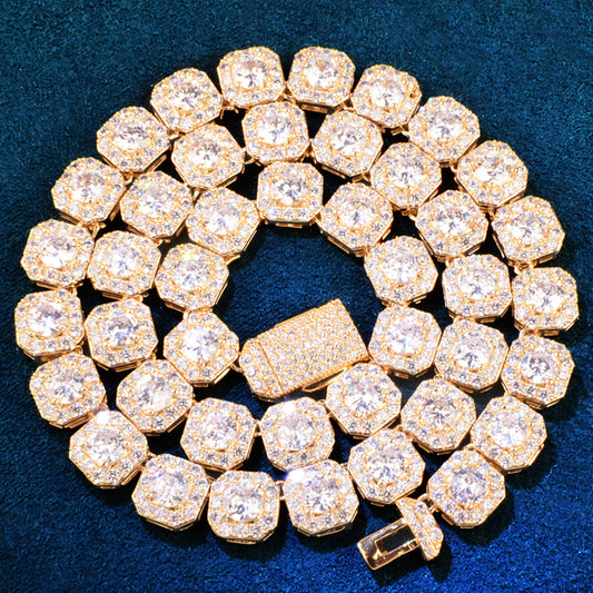 Square Clustered Chain Necklace