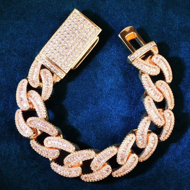 Miami Baguette Cuban Chain Bracelet