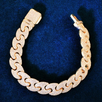 Solid Miami Cuban Chain Bracelet