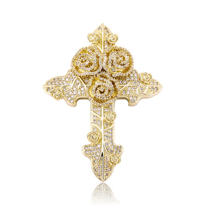 Rose Cross Necklace