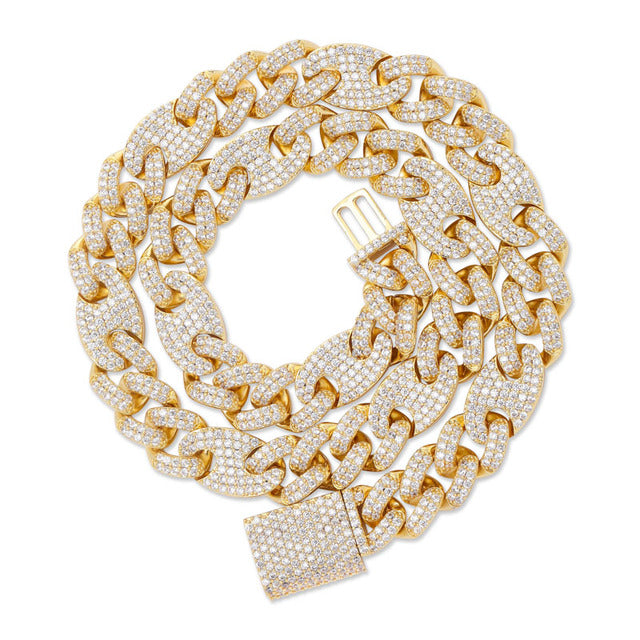 12mm Miami Heavy Lock Clasp Cuban Link Chain