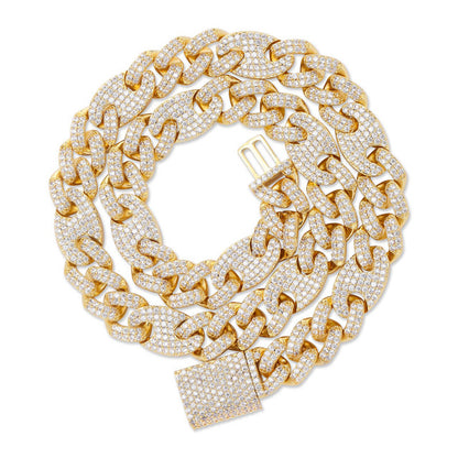 12mm Miami Heavy Lock Clasp Cuban Link Chain