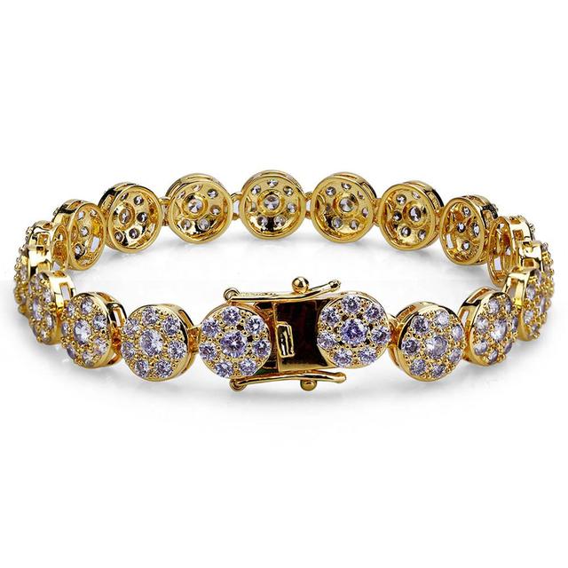 Round Micro Pave CZ Stone 10mm Bracelet