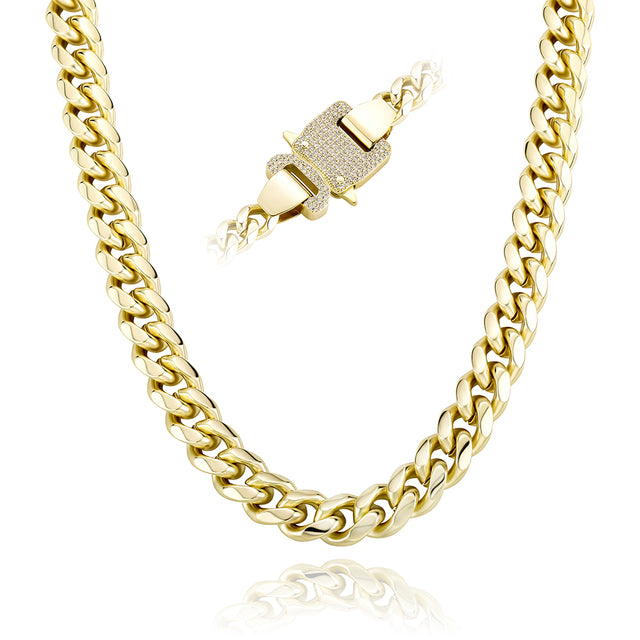 12mm Miami Cuban Chain With Spring Ring Clasps